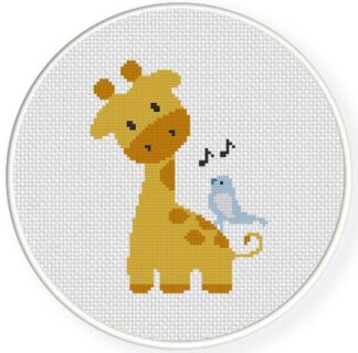 Giraffe And Birdie Cross Stitch Pattern