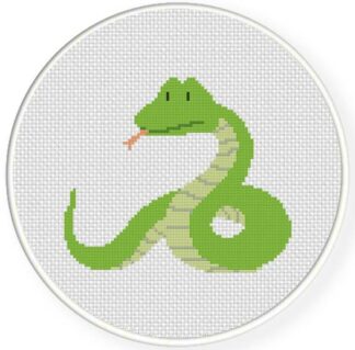 Charts Club Members Only: Green Snake Cross Stitch Pattern