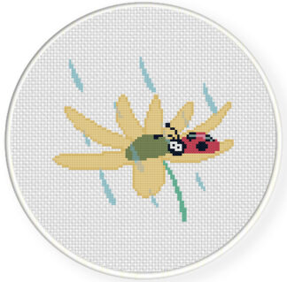 Lady Bug Spring Cross Stitch Pattern