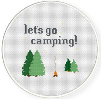 Let's Go Camping Cross Stitch Pattern