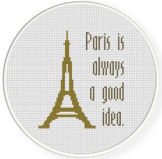 Paris Tower Cross Stitch Pattern