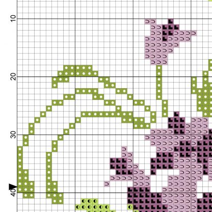 Purple Flower Bouquet Cross Stitch Pattern – Daily Cross Stitch