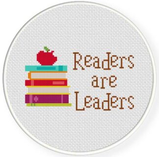 Readers are Leaders Cross Stitch Pattern