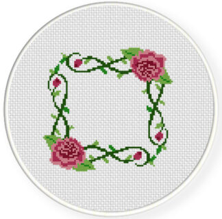 Rose Frame Cross Stitch Pattern