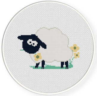 Spring Sheep Cross Stitch Pattern
