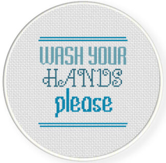 Wash Your Hands Cross Stitch Pattern
