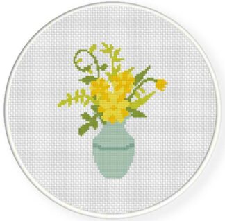 Yellow Flower Bouquet Cross Stitch Pattern