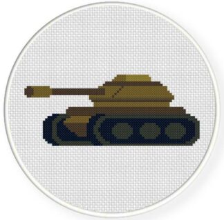 Army Tank Cross Stitch Pattern