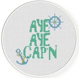 Charts Club Members Only: Aye Aye Captain Cross Stitch Pattern