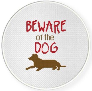 Charts Club Members Only: Beware of the Good Dog Cross Stitch Pattern