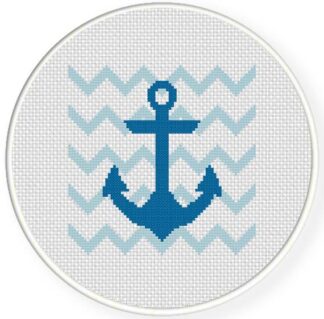 Blue Anchor Cross Stitch Pattern