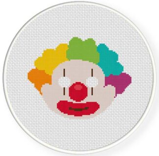 Clown Mask Cross Stitch Pattern