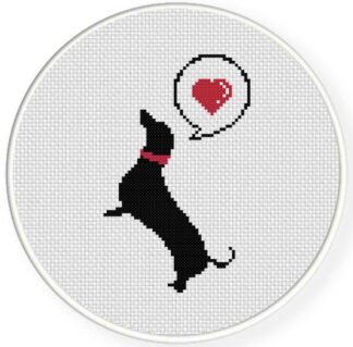 Dachshund Love Cross Stitch Pattern