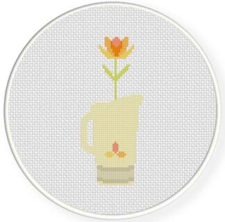 Flower Jug Cross Stitch Pattern