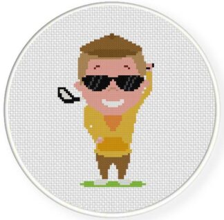 Golfer Cross Stitch Pattern