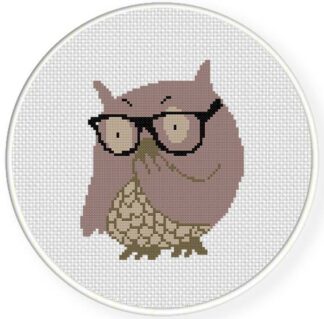 Hipster Owl Cross Stitch Pattern