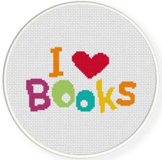I love Books Cross Stitch Pattern