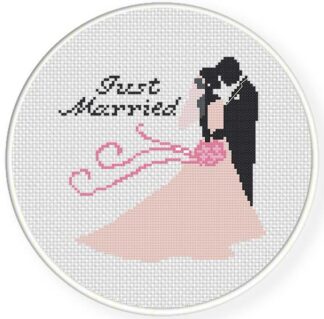 Just Married Cross Stitch Pattern