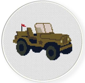 Military Jeep Cross Stitch Pattern