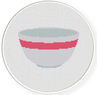 Mixing Bowl Pink Cross Stitch Pattern