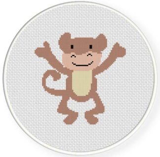 Monkey Joyful Cross Stitch Pattern