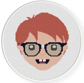 Nerd Boy Cross Stitch Pattern