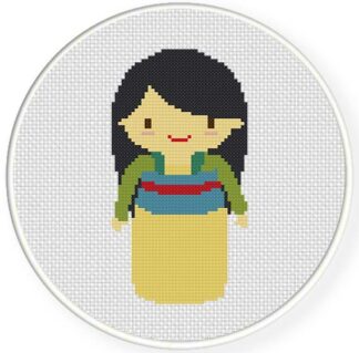Charts Club Members Only: Princess Mulan Cross Stitch Pattern