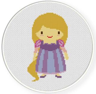 Princess Rapunzel Cross Stitch Pattern