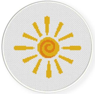 Sun Cross Stitch Pattern