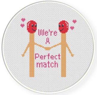 Charts Club Members Only: We_re a perfect match Cross Stitch Pattern
