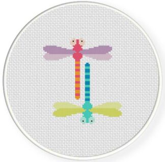 Dragonflies Cross Stitch Pattern
