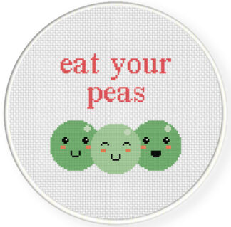 Charts Club Members Only: Eat Your Peas Cross Stitch Pattern