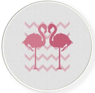 Flamingo Love Cross Stitch Pattern