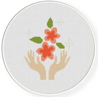 Hand Me Flowers Cross Stitch Pattern