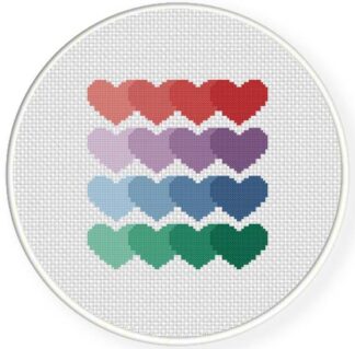 Heart Pattern Cross Stitch Pattern