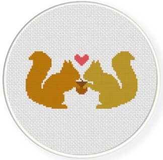 Squirrel Love Cross Stitch Pattern