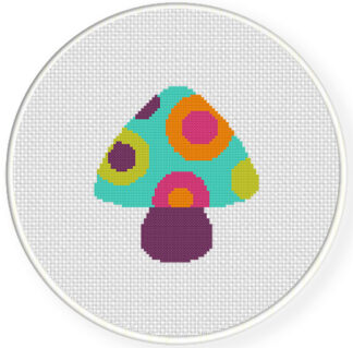 Hippie Mushroom Cross Stitch Pattern