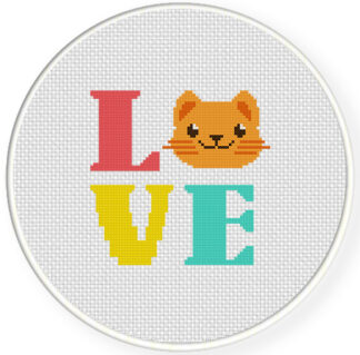 LOVE kitty Cross Stitch Pattern