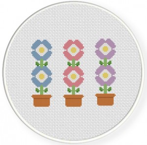 Simple Flowers Cross Stitch Pattern – Daily Cross Stitch