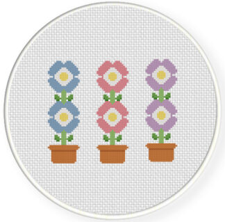Simple Flowers Cross Stitch Pattern
