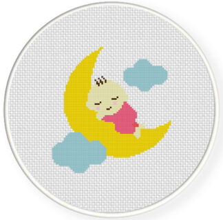 Sleepy Baby Cross Stitch Pattern