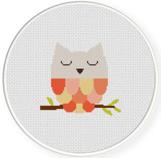 Sleepy Owl Cross Stitch Pattern