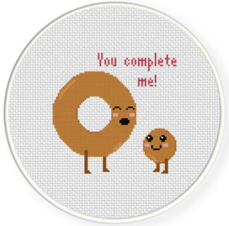 You Complete Me Cross Stitch Pattern