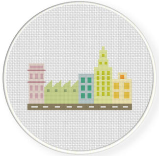 Charts Club Members Only: City Buildings Cross Stitch Pattern