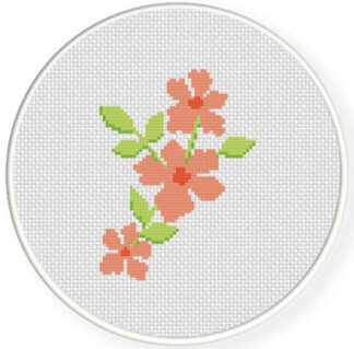 Flower Branch Cross Stitch Pattern