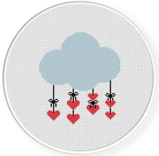 Heart Cloud Cross Stitch Pattern