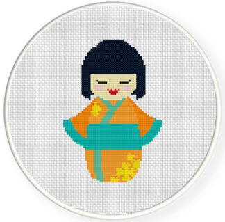 Charts Club Members Only: Kokeshi Doll Cross Stitch Pattern
