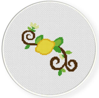 Lemon Branch Cross Stitch Pattern