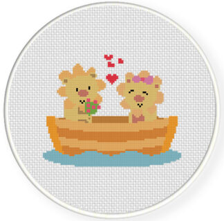 Lion Love Cross Stitch Pattern
