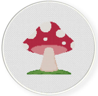 Little Red Mushroom Cross Stitch Pattern